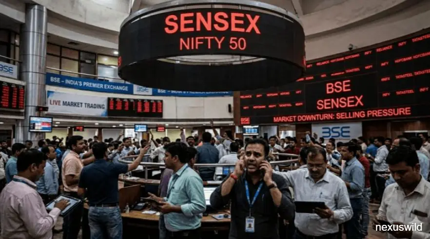 Sensex Drops 550 Points as Nifty Slips Below 22,400