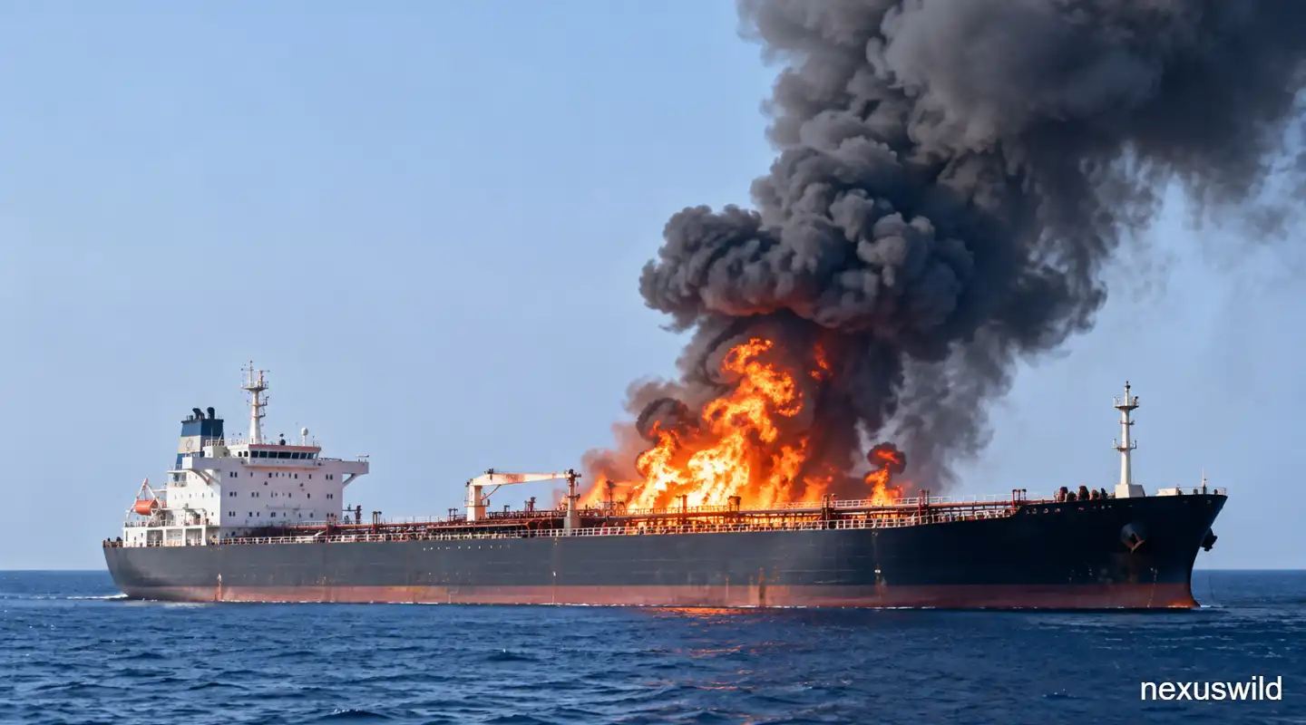 Tanker Carrying 23 Indians Catches Fire After Reported Drone Attack Off Russia